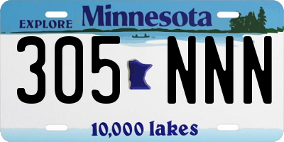 MN license plate 305NNN