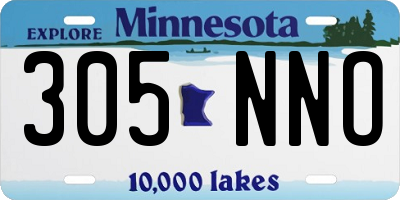MN license plate 305NNO