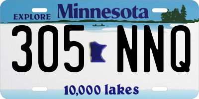 MN license plate 305NNQ
