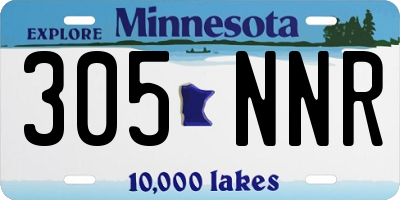 MN license plate 305NNR