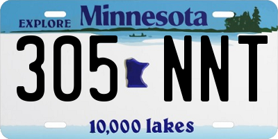 MN license plate 305NNT