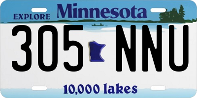 MN license plate 305NNU