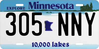MN license plate 305NNY