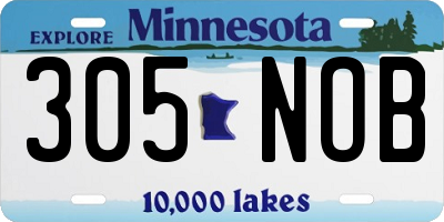 MN license plate 305NOB