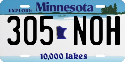 MN license plate 305NOH