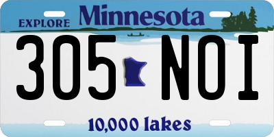 MN license plate 305NOI