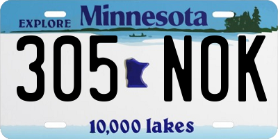 MN license plate 305NOK