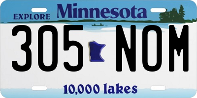 MN license plate 305NOM
