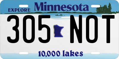 MN license plate 305NOT