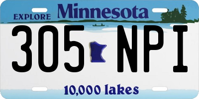 MN license plate 305NPI