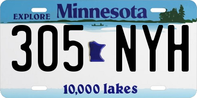MN license plate 305NYH
