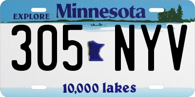 MN license plate 305NYV