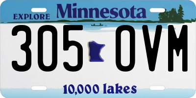 MN license plate 305OVM