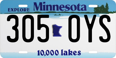 MN license plate 305OYS