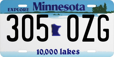 MN license plate 305OZG