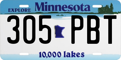 MN license plate 305PBT