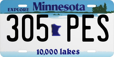 MN license plate 305PES