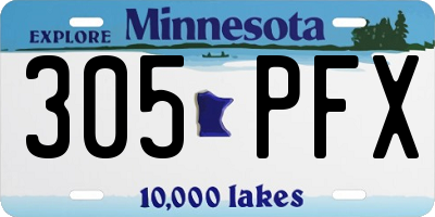 MN license plate 305PFX