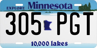 MN license plate 305PGT