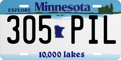 MN license plate 305PIL