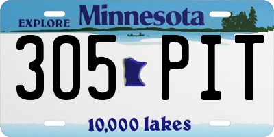 MN license plate 305PIT