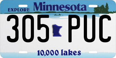 MN license plate 305PUC