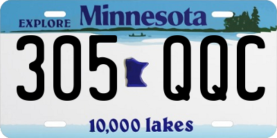 MN license plate 305QQC