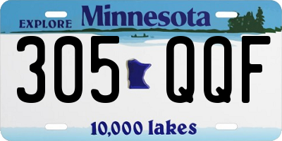 MN license plate 305QQF
