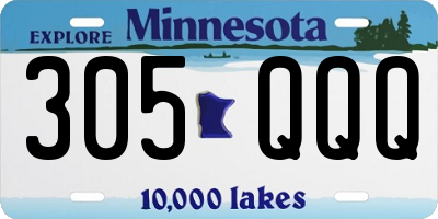 MN license plate 305QQQ