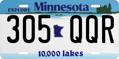 MN license plate 305QQR