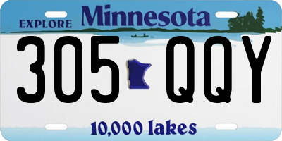 MN license plate 305QQY