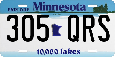 MN license plate 305QRS