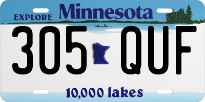 MN license plate 305QUF