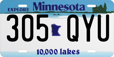 MN license plate 305QYU