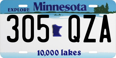 MN license plate 305QZA