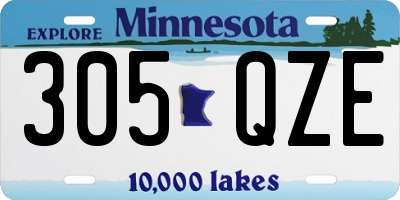 MN license plate 305QZE