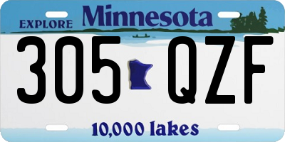 MN license plate 305QZF