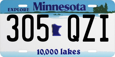 MN license plate 305QZI