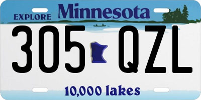 MN license plate 305QZL