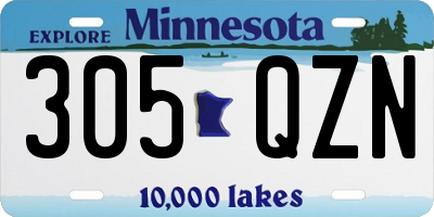 MN license plate 305QZN