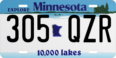 MN license plate 305QZR