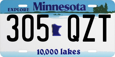 MN license plate 305QZT