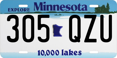 MN license plate 305QZU