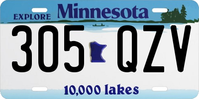 MN license plate 305QZV
