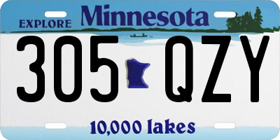 MN license plate 305QZY