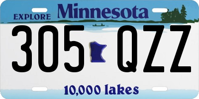MN license plate 305QZZ