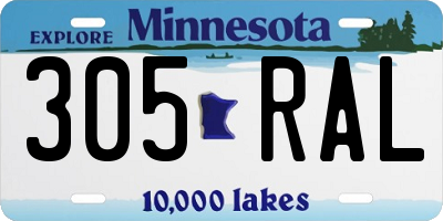 MN license plate 305RAL