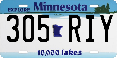 MN license plate 305RIY