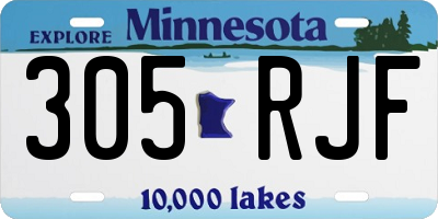 MN license plate 305RJF