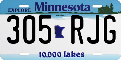 MN license plate 305RJG